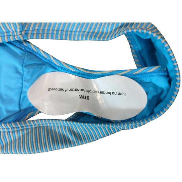 Mindy x Andie Swim The Bikini Bottom Splash Blue Size Large - Picture 5 of 8